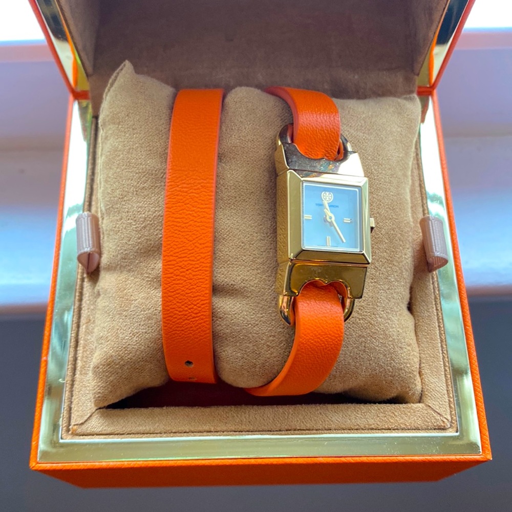Tory Burch Wrap-Around Orange Watch. Like New!